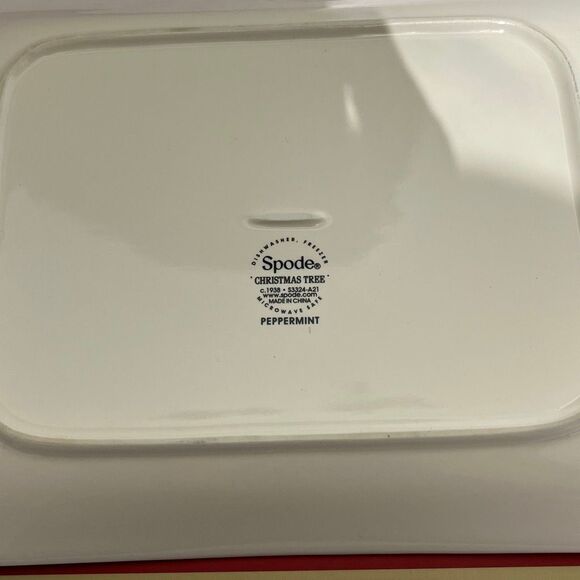 Spode Multicolor Christmas Tree Peppermint Dessert Tray - Picture 7 of 11